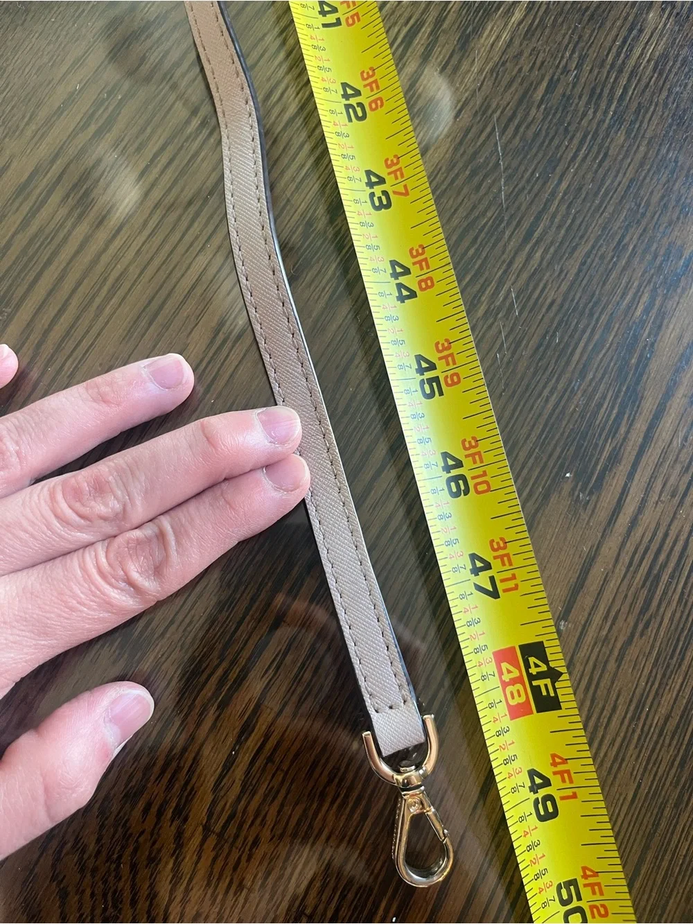 Michael Kors Taupe Purse Strap with Gold Hardware